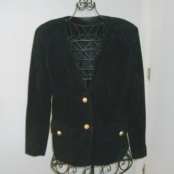 black suede short jacket